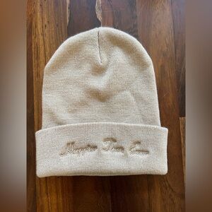 “Happier Than Ever” Tan Knit Beanie